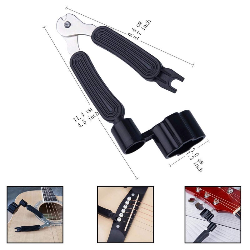 JYsun Clear Nylon Classical Guitar Strings 2 Full Sets, With Winder Cutter Pin Puller 3 in 1 Restringing Tool - Image 5